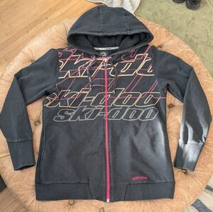 Ski-doo Lined Full Zip Hoodie Designed In Canada Size Large women's